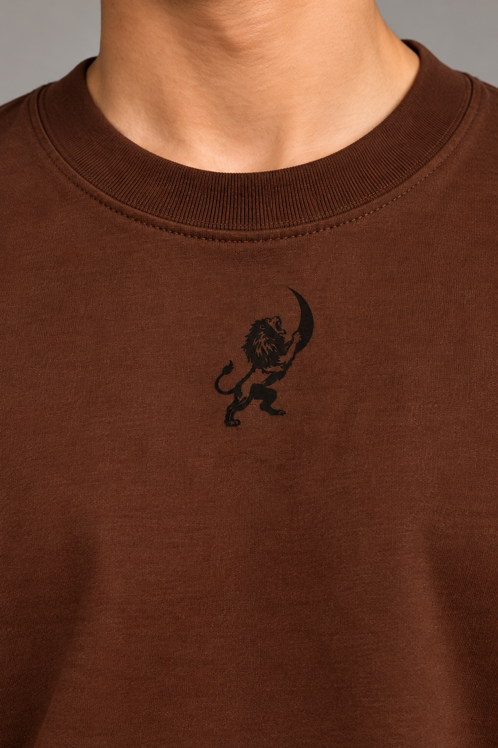 LAPETUS Essential Men's Oversized T-Shirt – Chocolate Brown