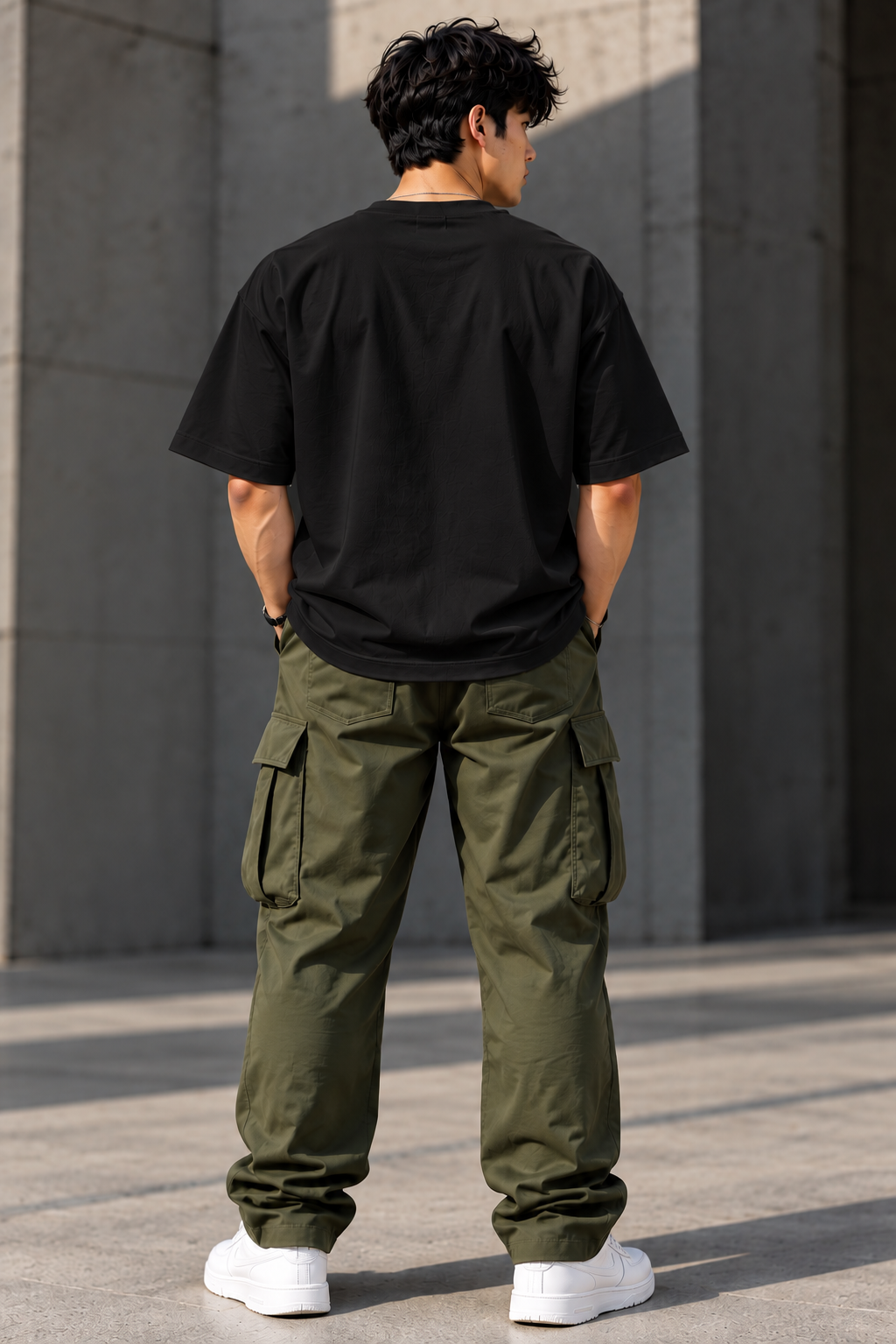 LAPETUS Essential Men's Oversized T-Shirt – Black