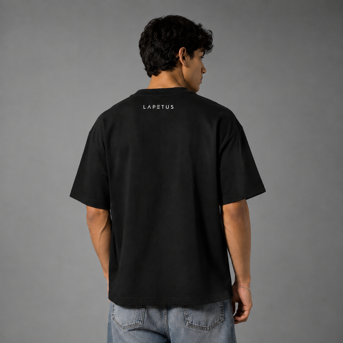 Lapetus Premium Oversized Black T-Shirt – Unisex Streetwear