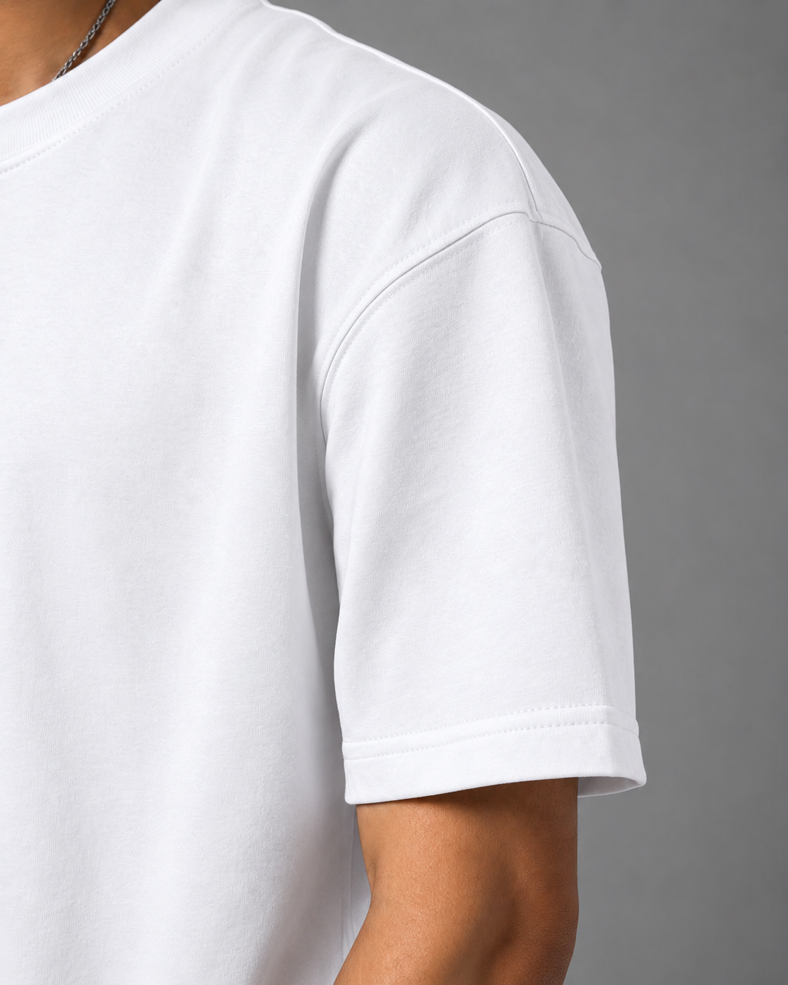 LAPETUS Essential White Men's Oversized T-Shirt